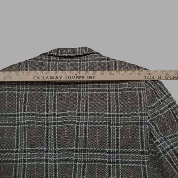 True Vintage 42R Green Plaid Kingsridge Blazer Jacket Sport Coat Union Made - Picture 6 of 12